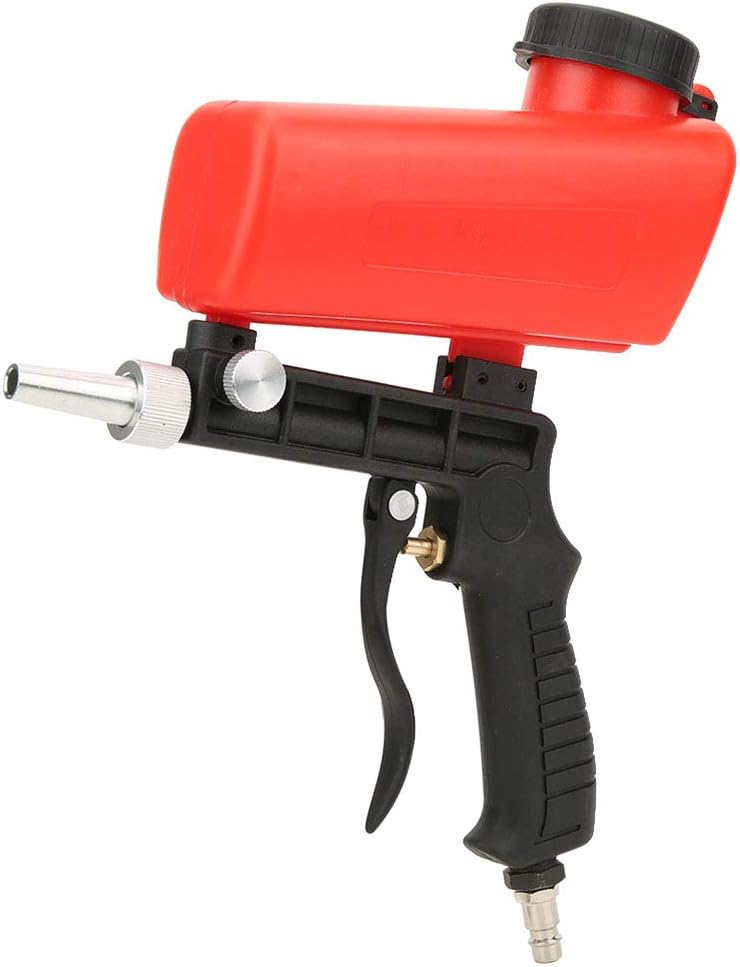 Wisoqu Pneumatic Sandblasting Gun, Mini Portable Handheld Sand Blaster with 1/4in Air Inlet,Portable Sand Blaster Gun Kit,Gravity Pneumatic Sand Blasting Gun - Image 1